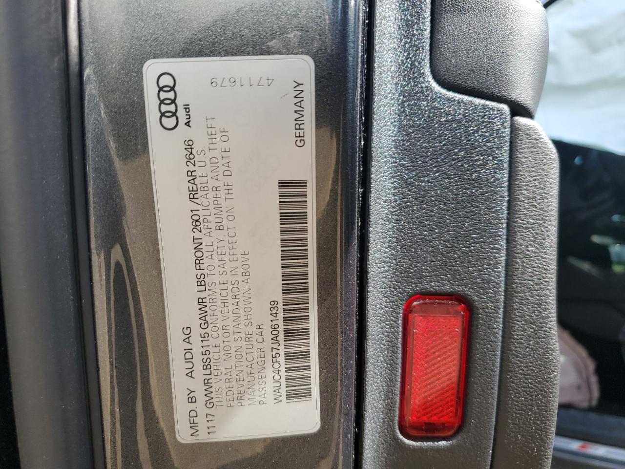 WAUC4CF57JA061439 2018 Audi S5 Prestige