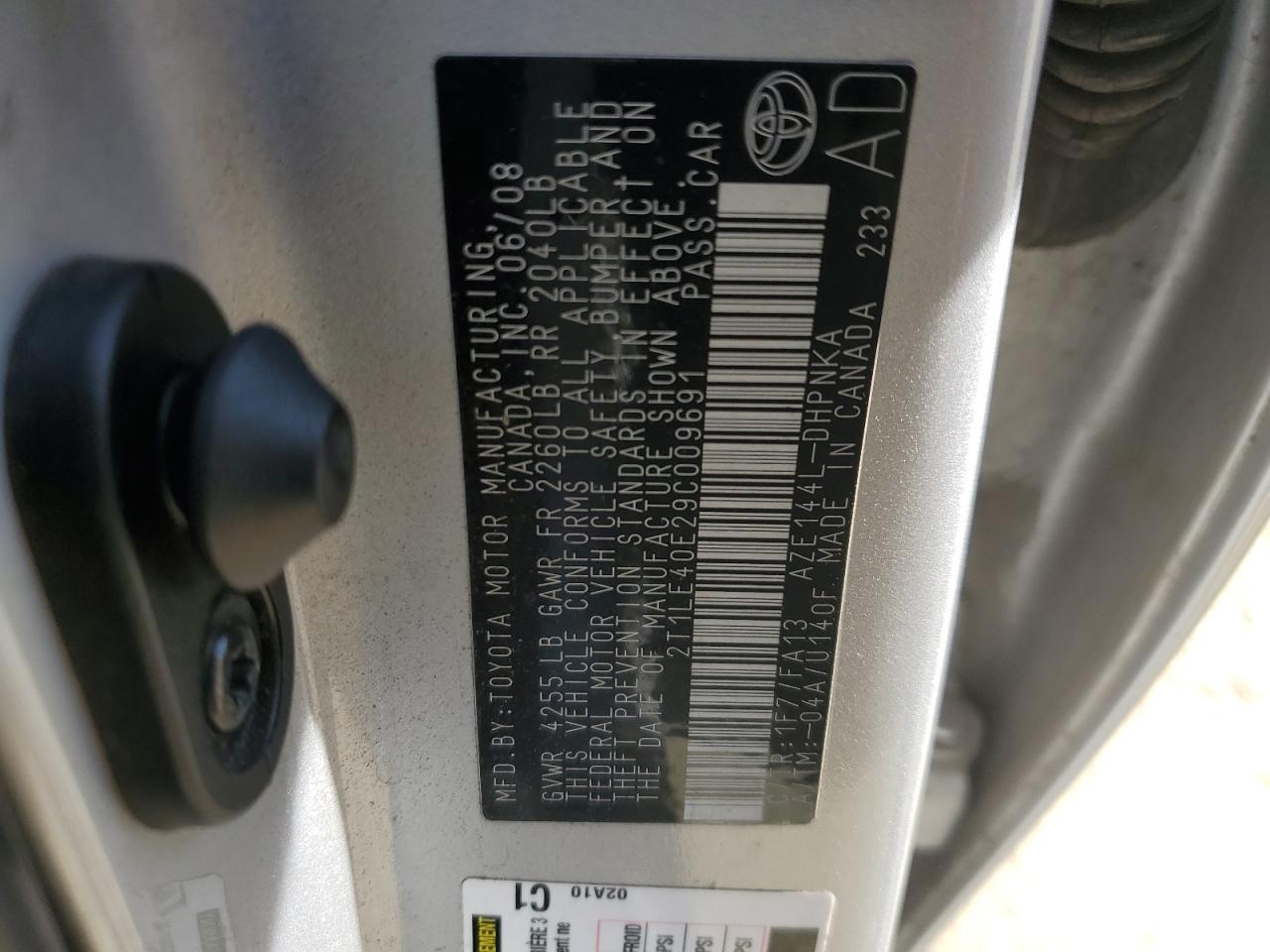 2T1LE40E29C009691 2009 Toyota Corolla Matrix S