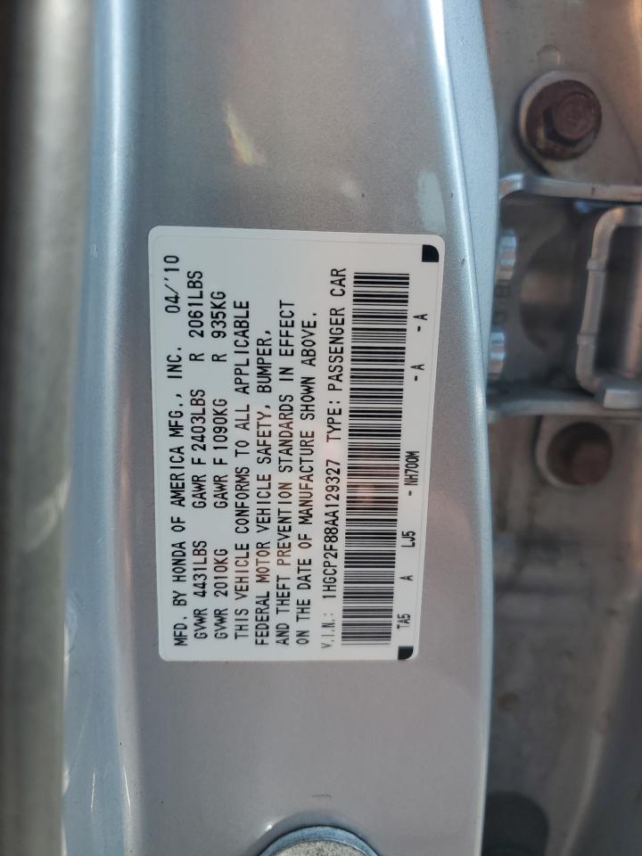 1HGCP2F88AA129327 2010 Honda Accord Exl