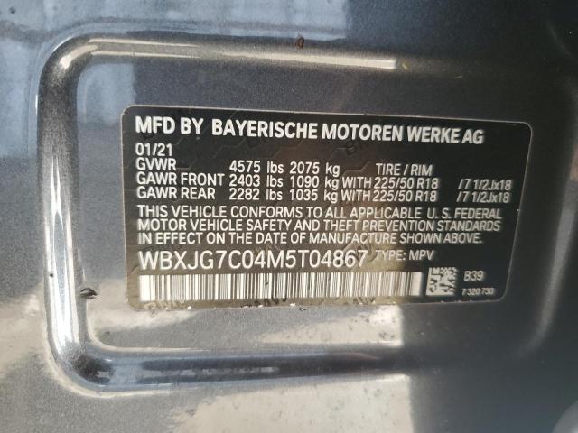 WBXJG7C04M5T04867 BMW X1 SDRIVE2 14