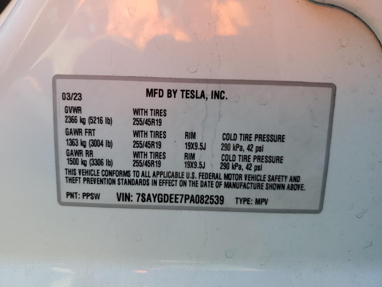 7SAYGDEE7PA082539 2023 TESLA MODEL Y - Image 13