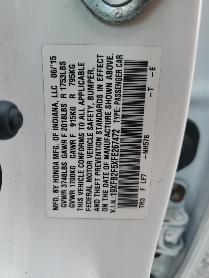 19XFB2F5XFE267472 2015 HONDA CIVIC - Image 12