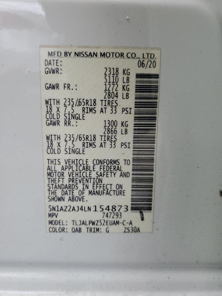 5N1AZ2AJ4LN154873 2020 NISSAN MURANO - Image 14