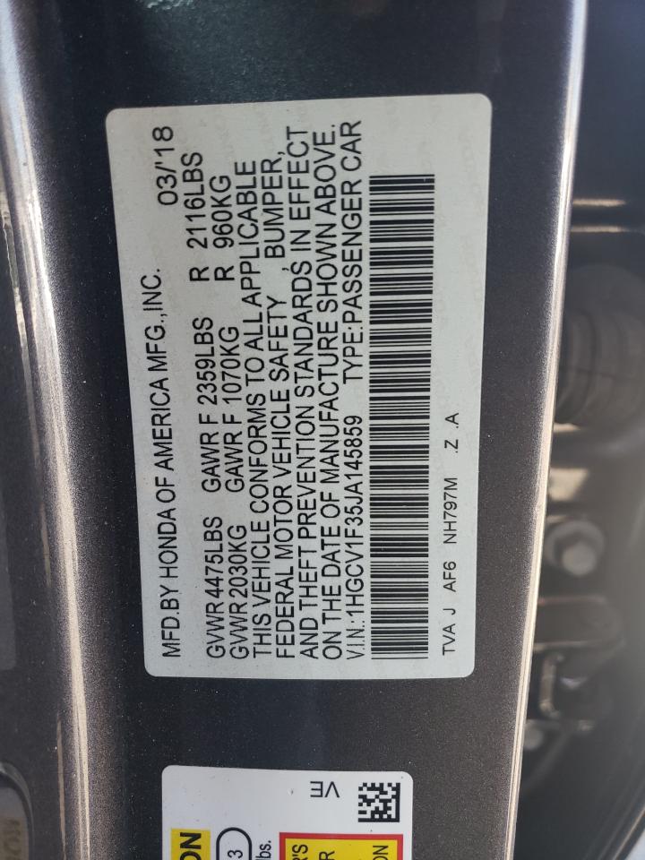 1HGCV1F35JA145859 2018 HONDA ACCORD - Image 12