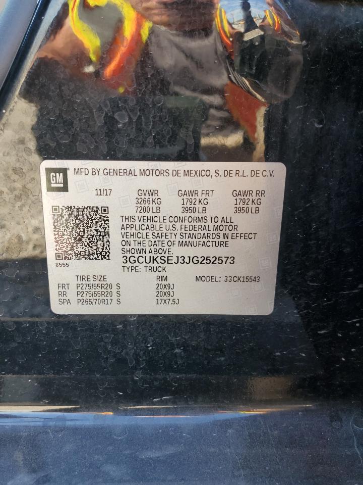 3GCUKSEJ3JG252573 2018 Chevrolet Silverado K1500 Ltz