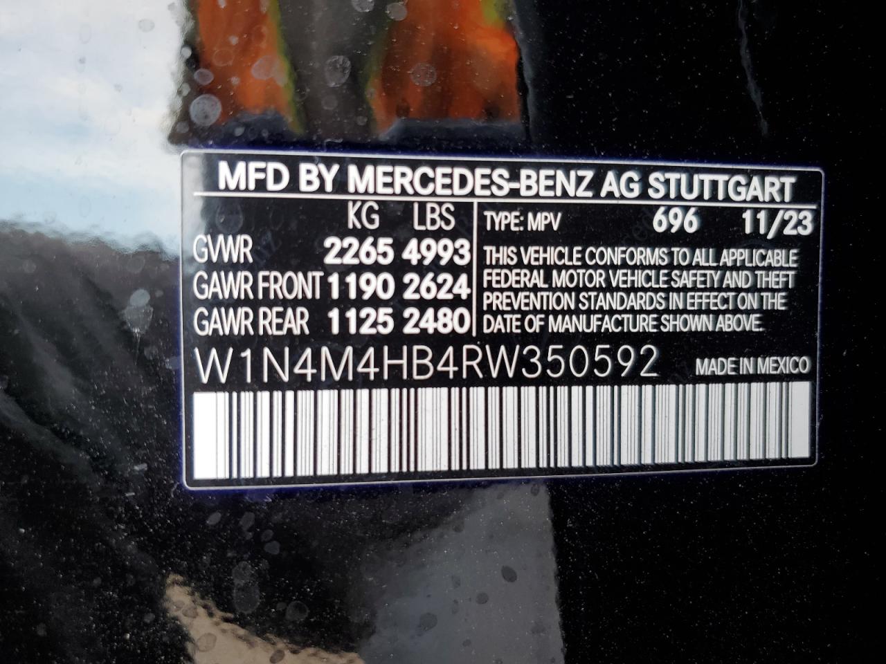 W1N4M4HB4RW350592 2024 Mercedes-Benz Glb 250 4Matic