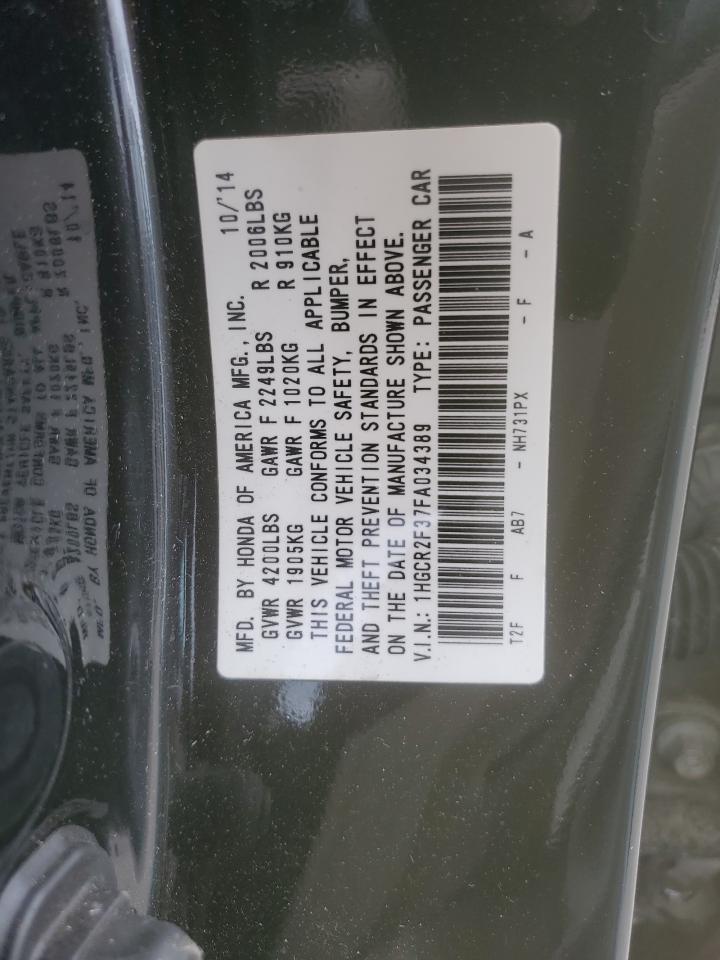 1HGCR2F37FA034389 2015 Honda Accord Lx