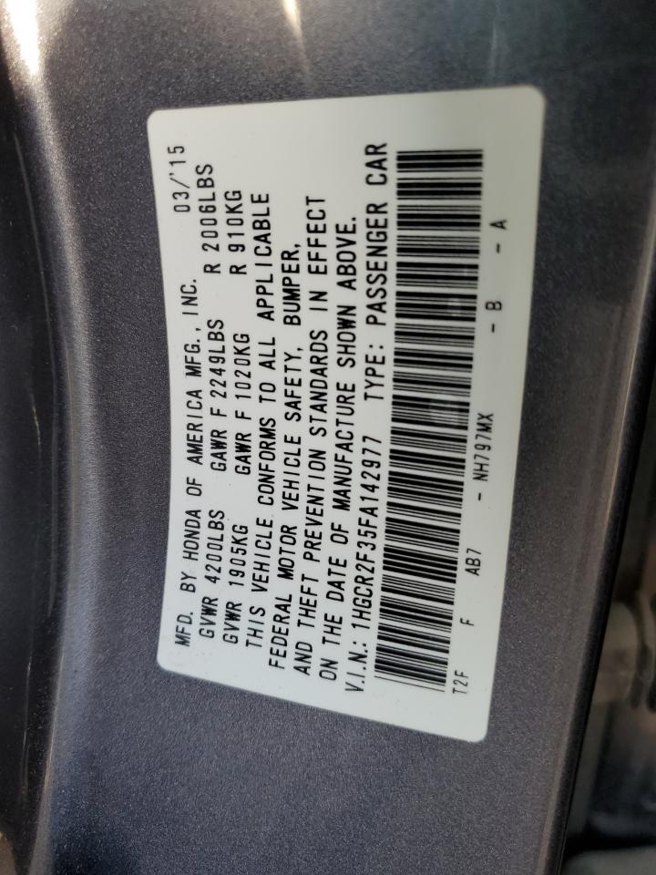 1HGCR2F35FA142977 2015 Honda Accord Lx