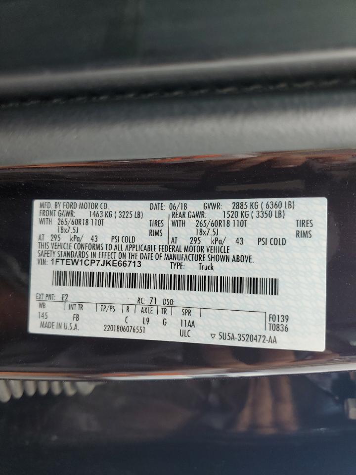 1FTEW1CP7JKE66713 2018 Ford F150 Supercrew