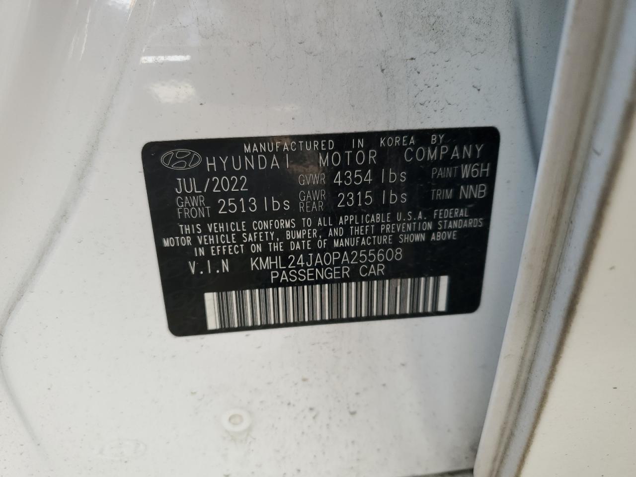 KMHL24JA0PA255608 2023 Hyundai Sonata Se