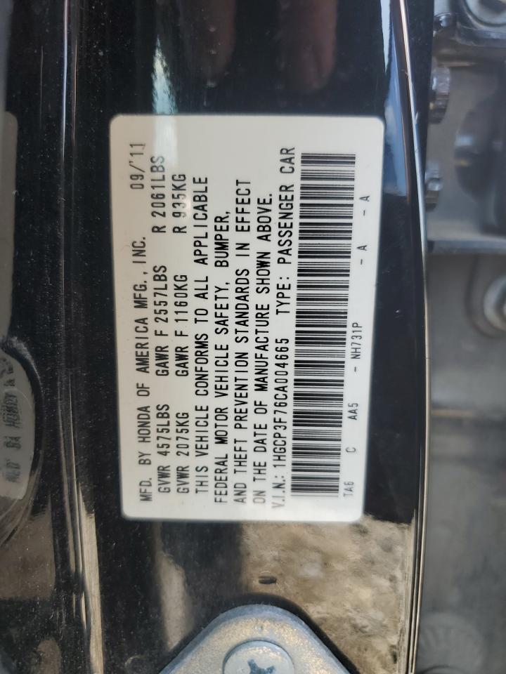 1HGCP3F76CA004665 2012 Honda Accord Ex