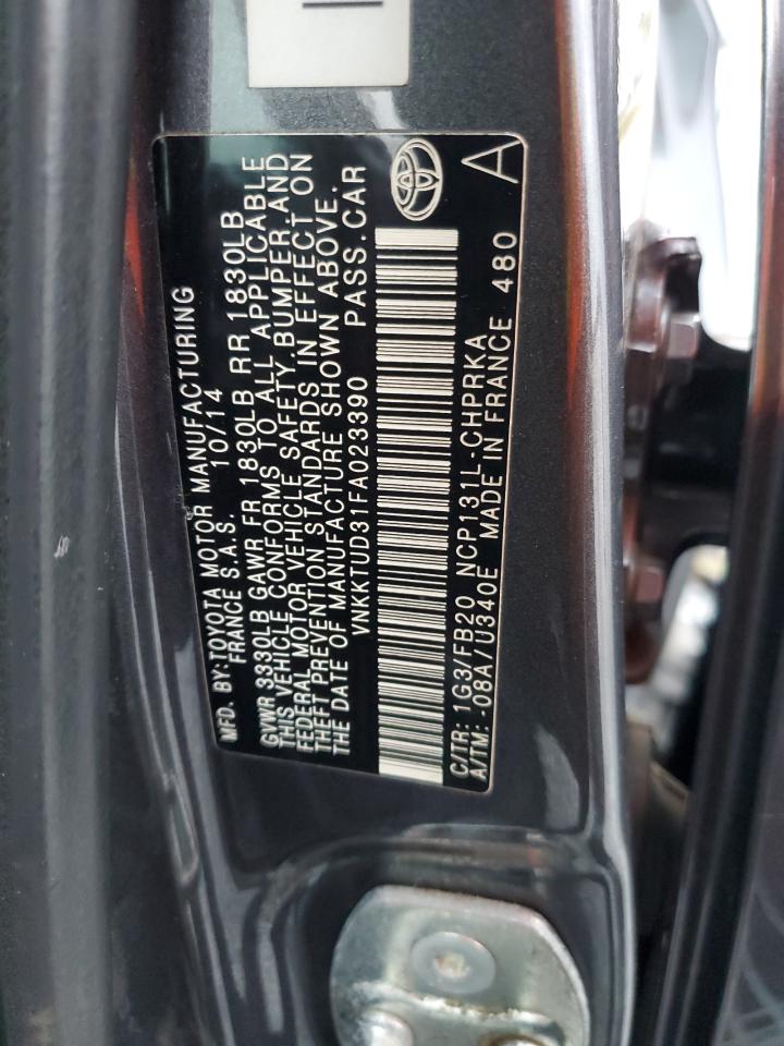 VNKKTUD31FA023390 2015 Toyota Yaris