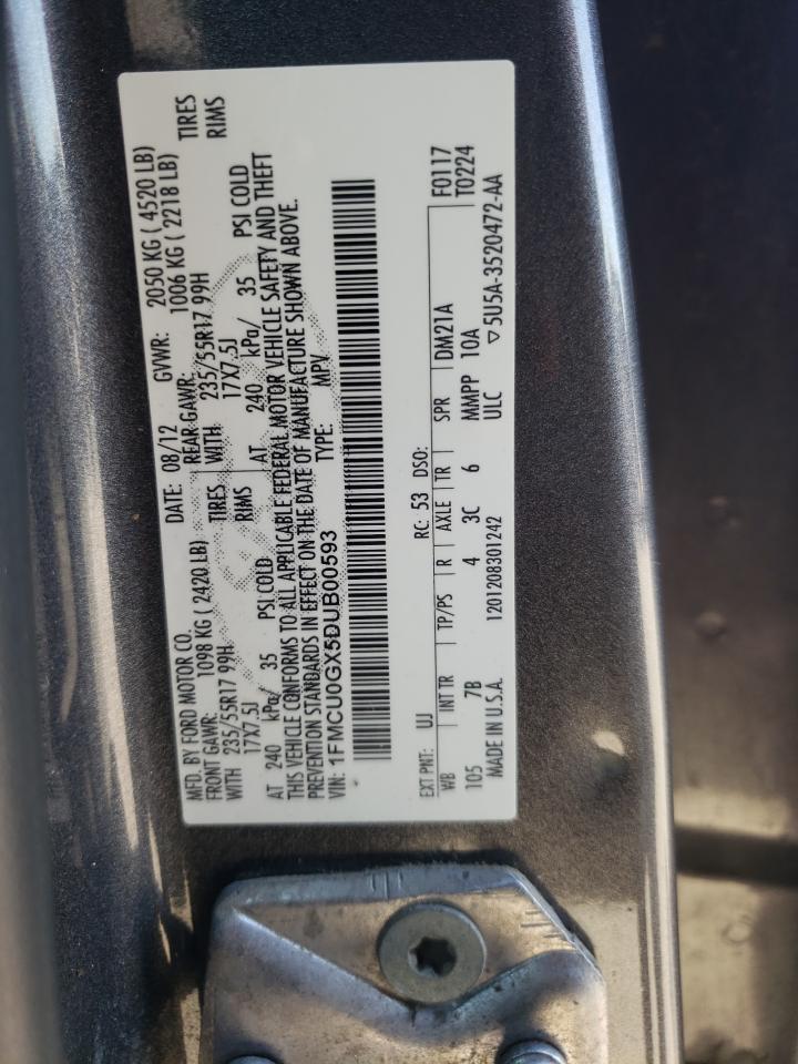 1FMCU0GX5DUB00593 2013 Ford Escape Se