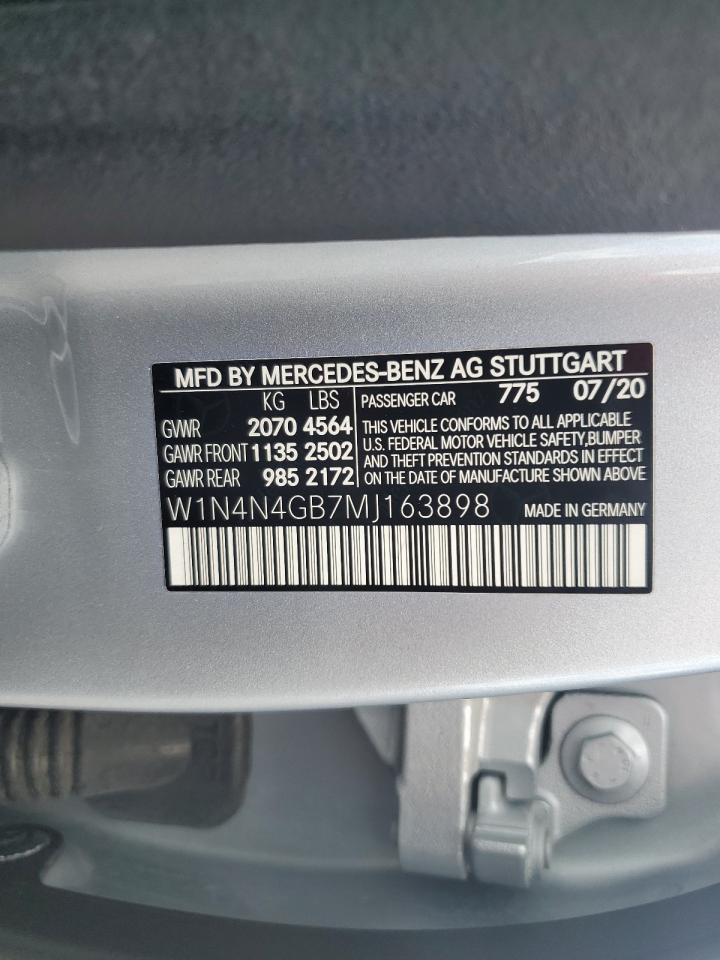 W1N4N4GB7MJ163898 2021 Mercedes-Benz Gla 250