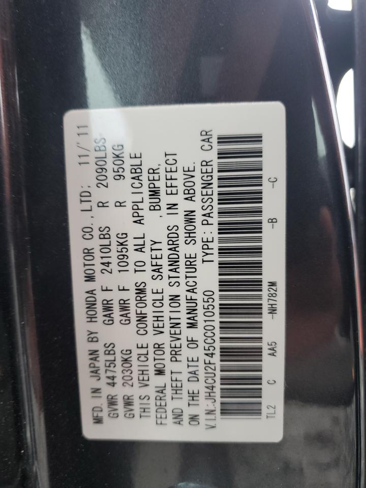 JH4CU2F45CC010550 2012 Acura Tsx