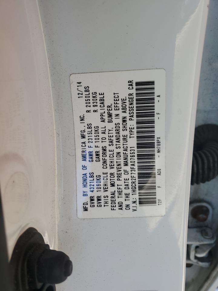 1HGCR2F73FA076531 2015 Honda Accord Ex