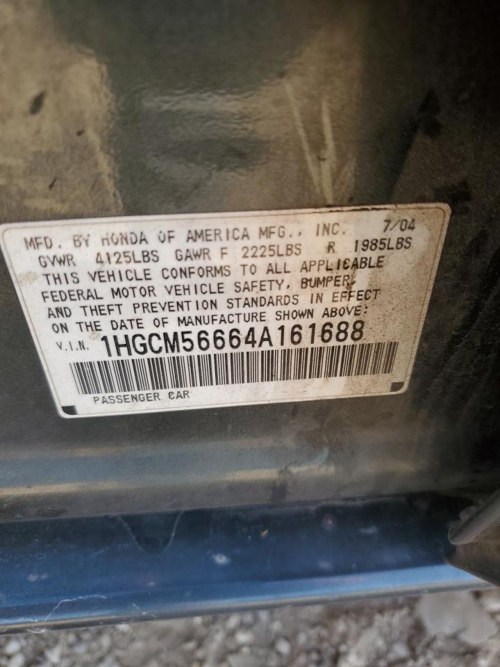 1HGCM56664A161688 2004 Honda Accord Ex