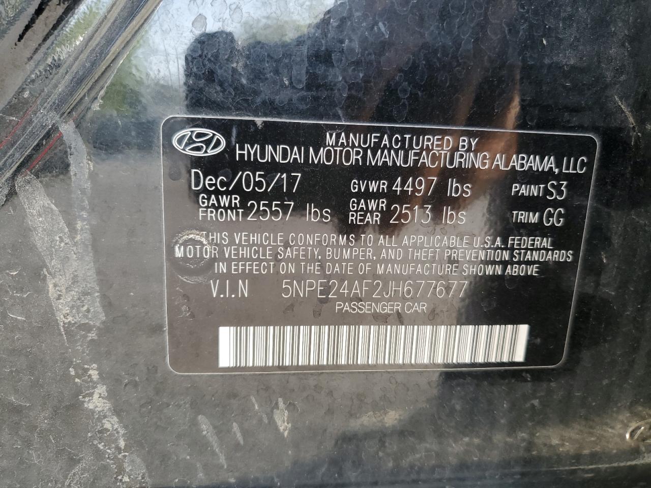 5NPE24AF2JH677677 2018 HYUNDAI SONATA - Image 12