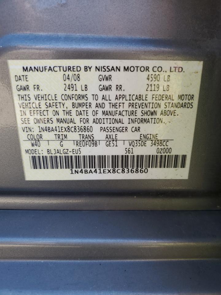 1N4BA41EX8C836860 2008 Nissan Maxima Se