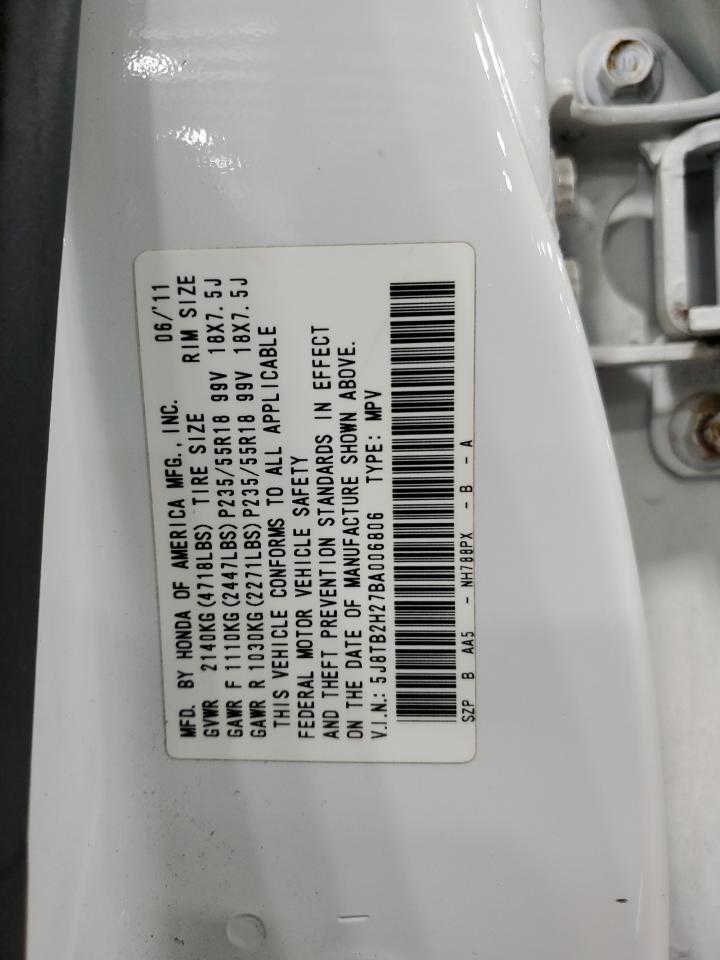 5J8TB2H27BA006806 2011 Acura Rdx