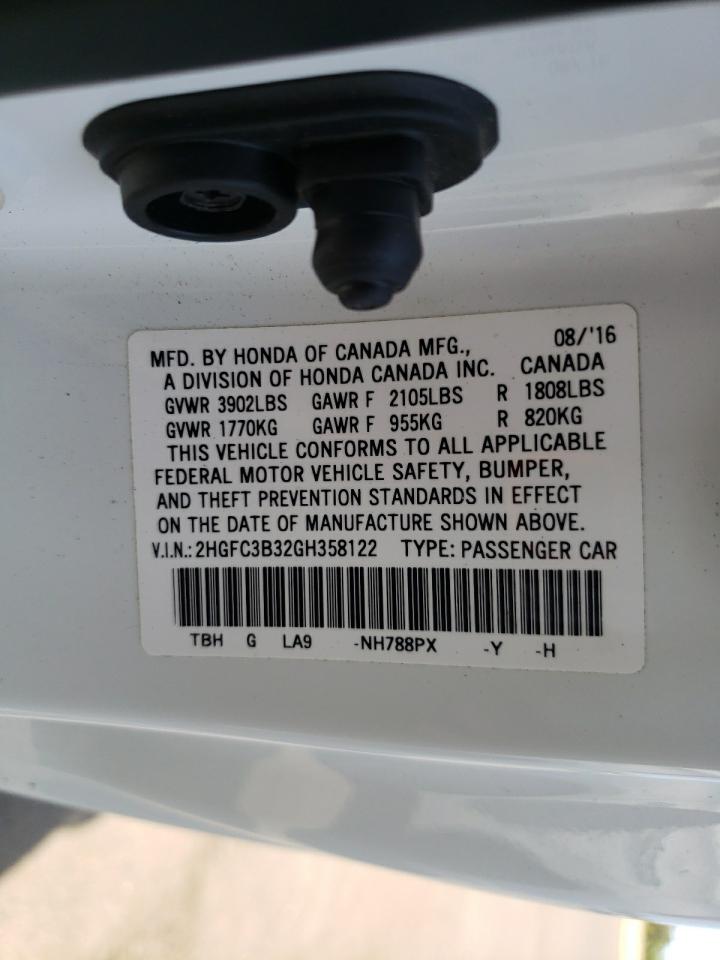 2HGFC3B32GH358122 2016 Honda Civic Ex 2HGFC3B32GH358122 2016 Honda Civic Ex