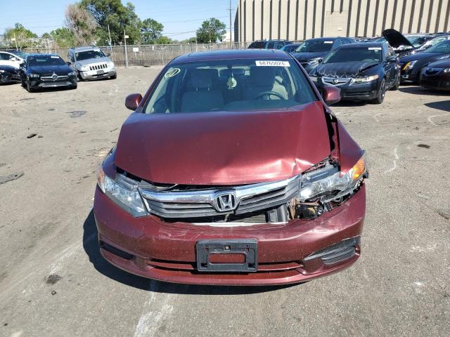 Sedans HONDA CIVIC 2012 Burgundy