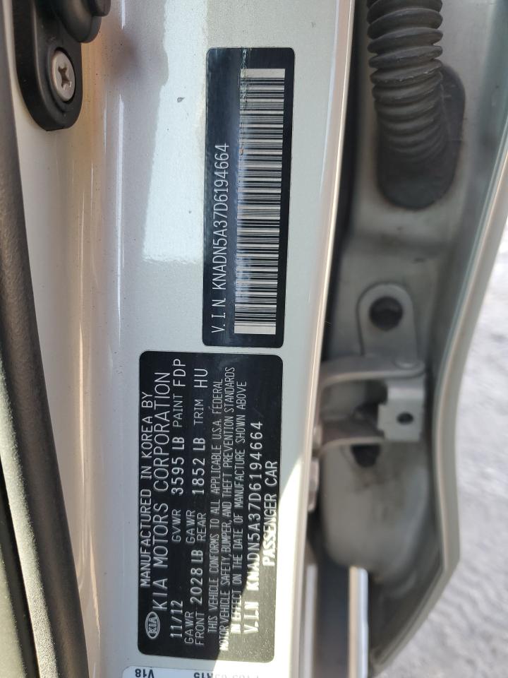 KNADN5A37D6194664 2013 Kia Rio Ex