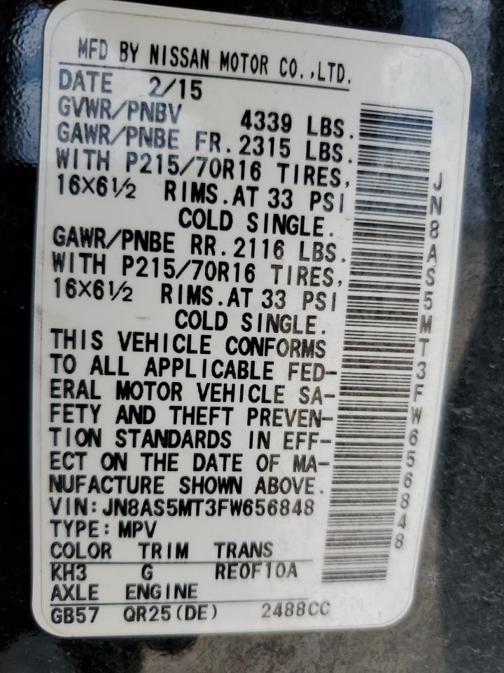 JN8AS5MT3FW656848 2015 NISSAN ROGUE - Image 13