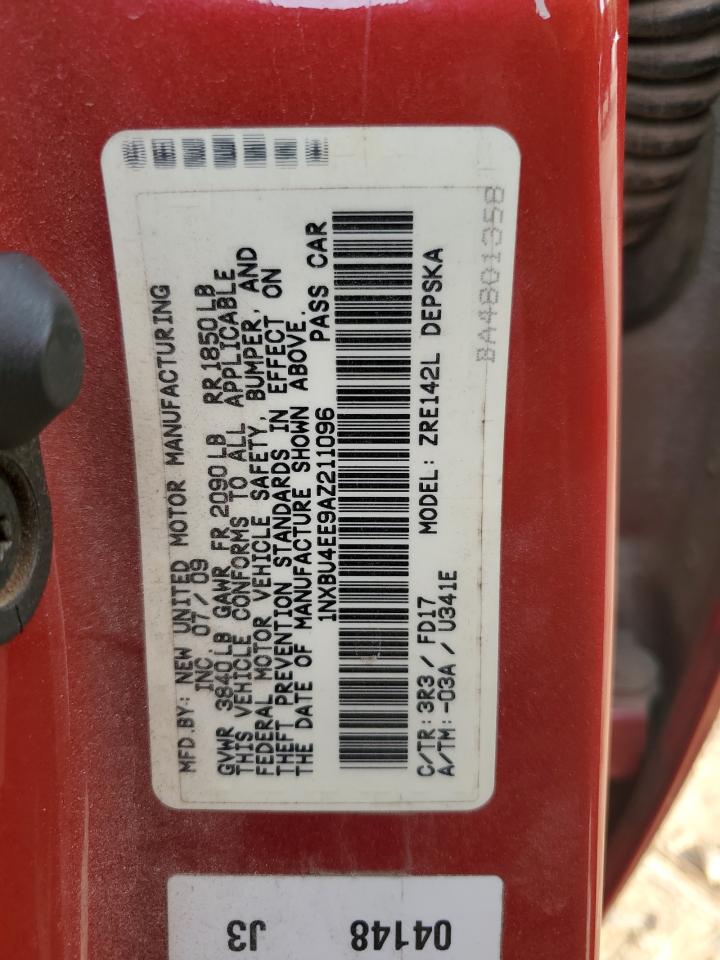 1NXBU4EE9AZ211096 2010 Toyota Corolla Base