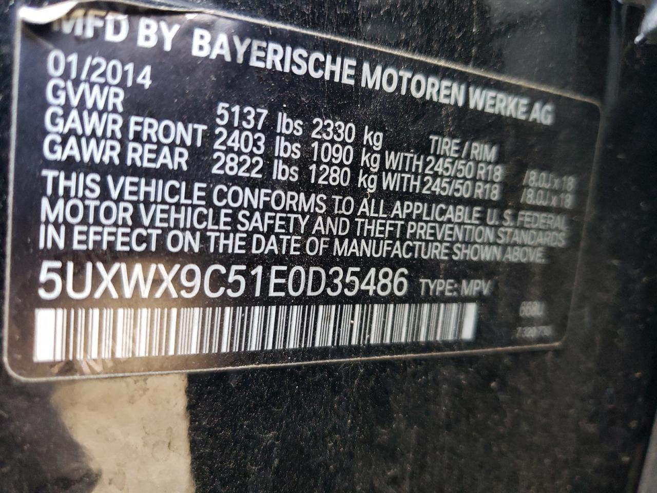 5UXWX9C51E0D35486 2014 BMW X3 xDrive28I