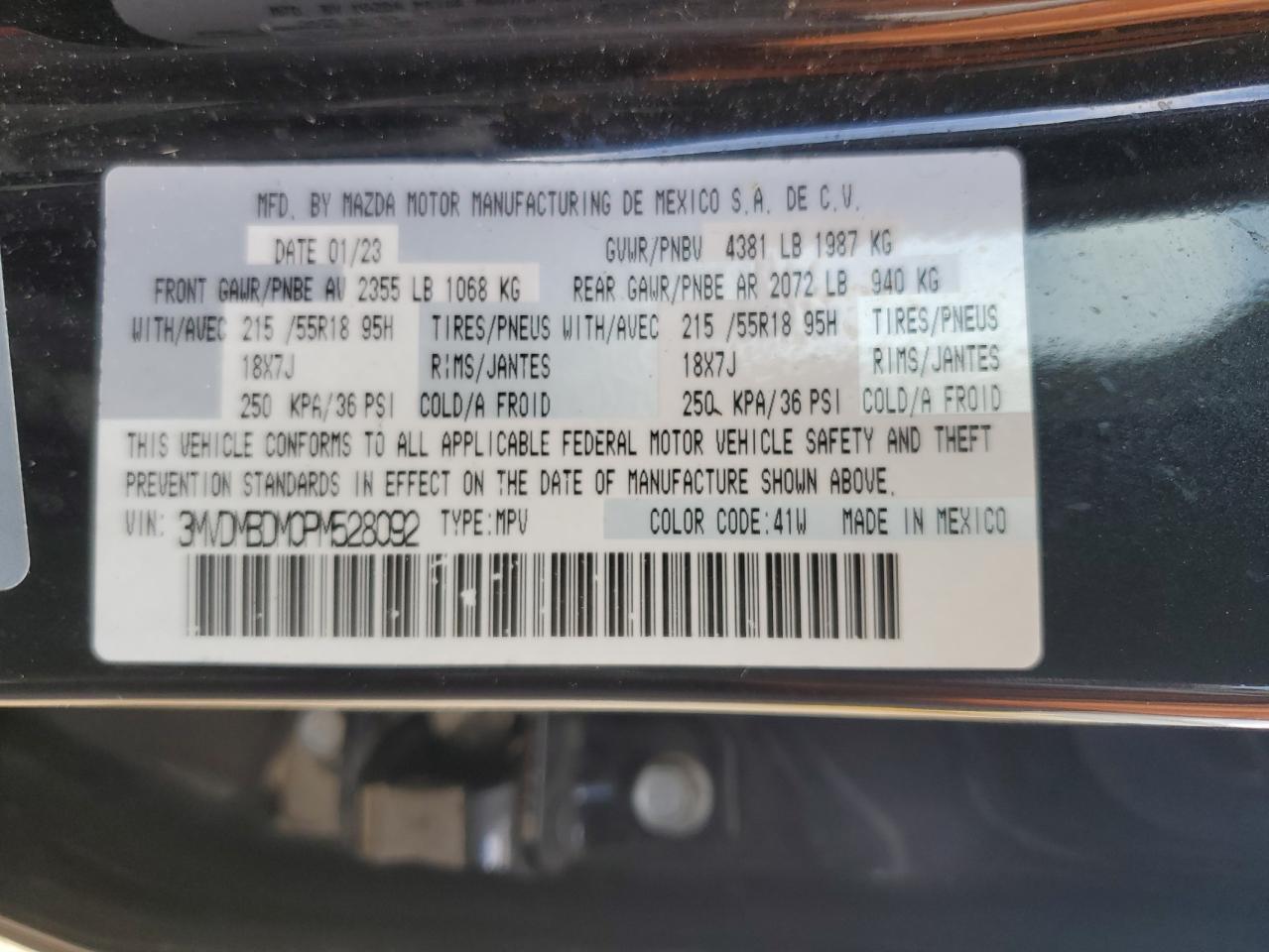 3MVDMBDM0PM528092 2023 Mazda Cx-30 Premium