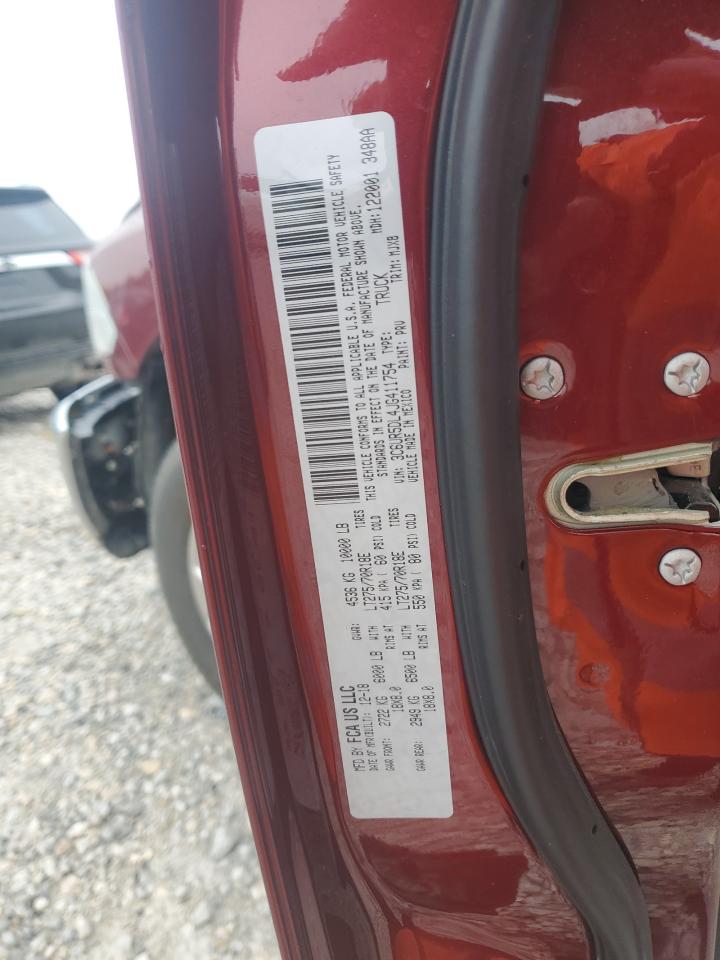 2018 Ram 2500 Slt VIN: 3C6UR5DL4JG411754 Lot: 72800954