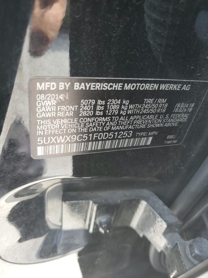 5UXWX9C51F0D51253 2015 BMW X3 xDrive28I