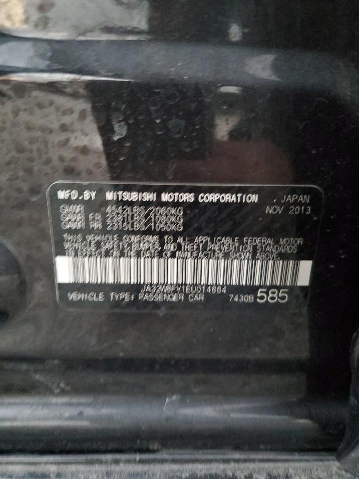 2014 Mitsubishi Lancer Evolution Gsr VIN: JA32W8FV1EU014884 Lot: 72887404