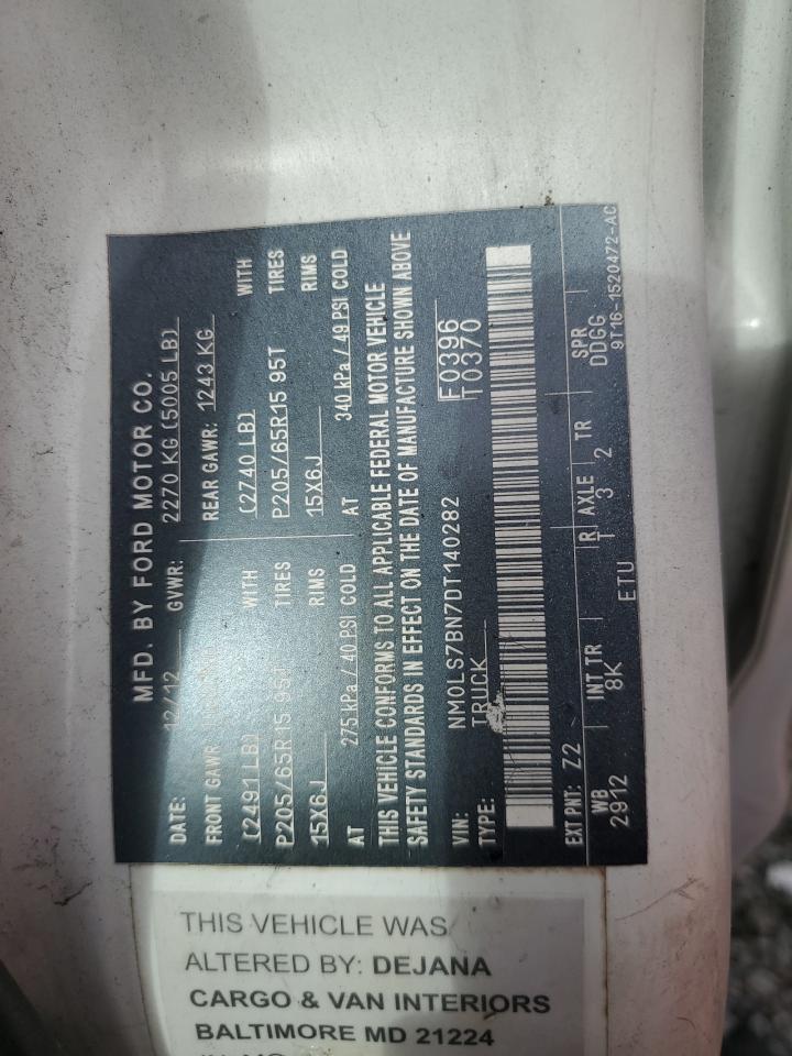 2013 Ford Transit Connect Xlt VIN: NM0LS7BN7DT140282 Lot: 70438244