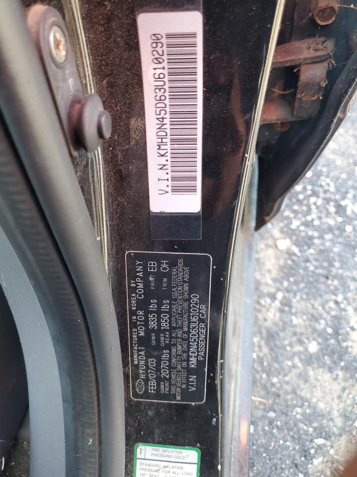 KMHDN45D63U610290 2003 Hyundai Elantra Gls