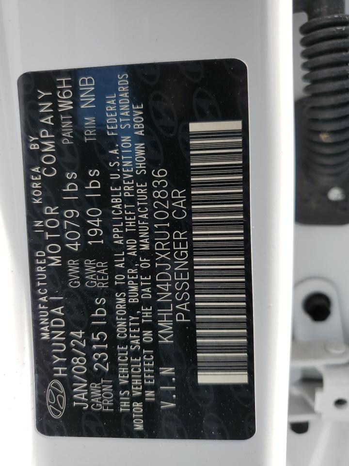 2024 Hyundai Elantra Limited VIN: KMHLN4DJXRU102836 Lot: 71647074