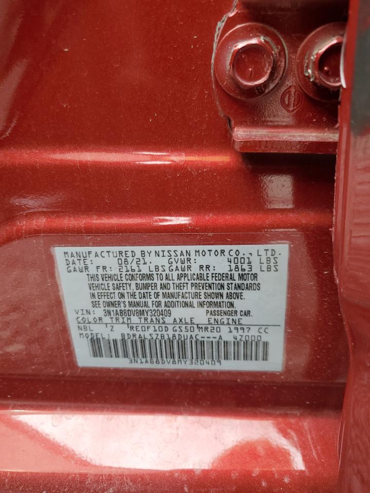 3N1AB8DV8MY320409 2021 Nissan Sentra Sr