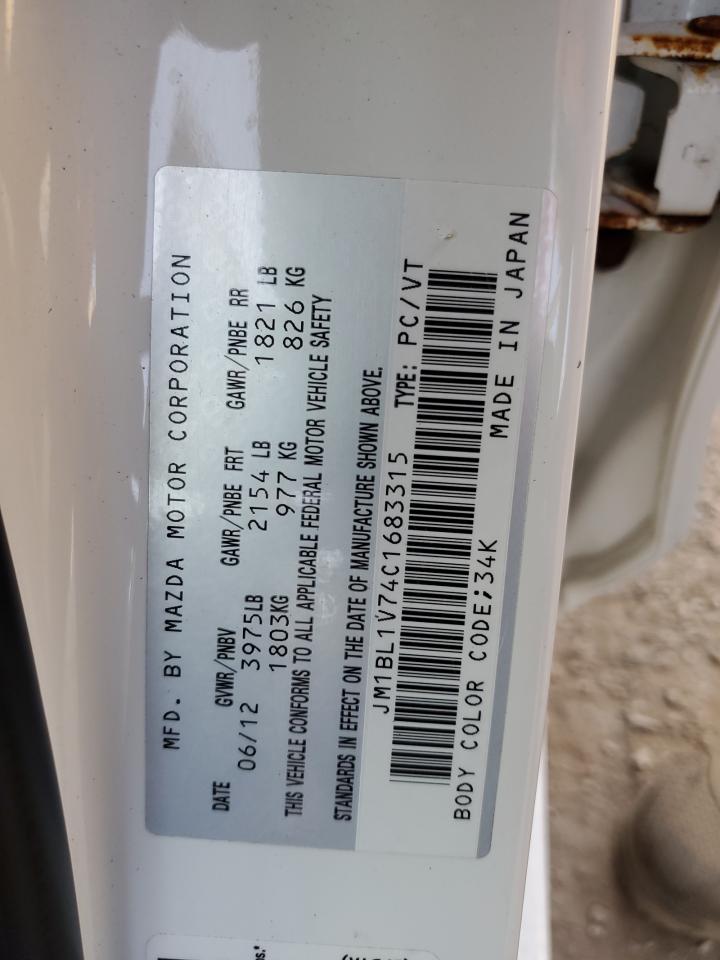 2012 Mazda 3 I VIN: JM1BL1V74C1683315 Lot: 71399464