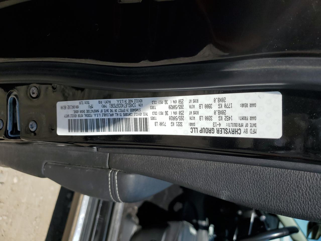 1C4SDJET4DC675361 2013 Dodge Durango Citadel