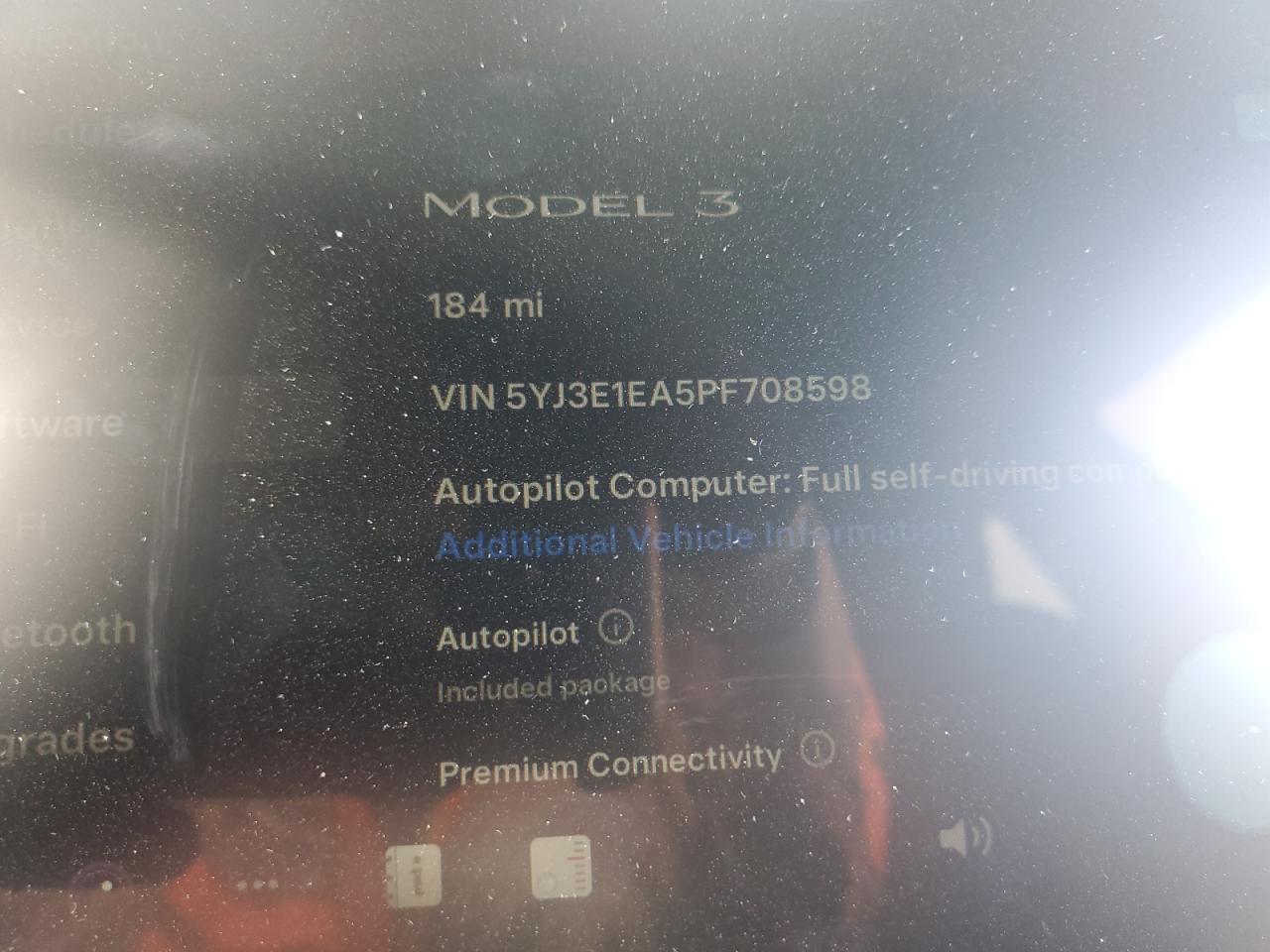 2023 Tesla Model 3 VIN: 5YJ3E1EA5PF708598 Lot: 71621224