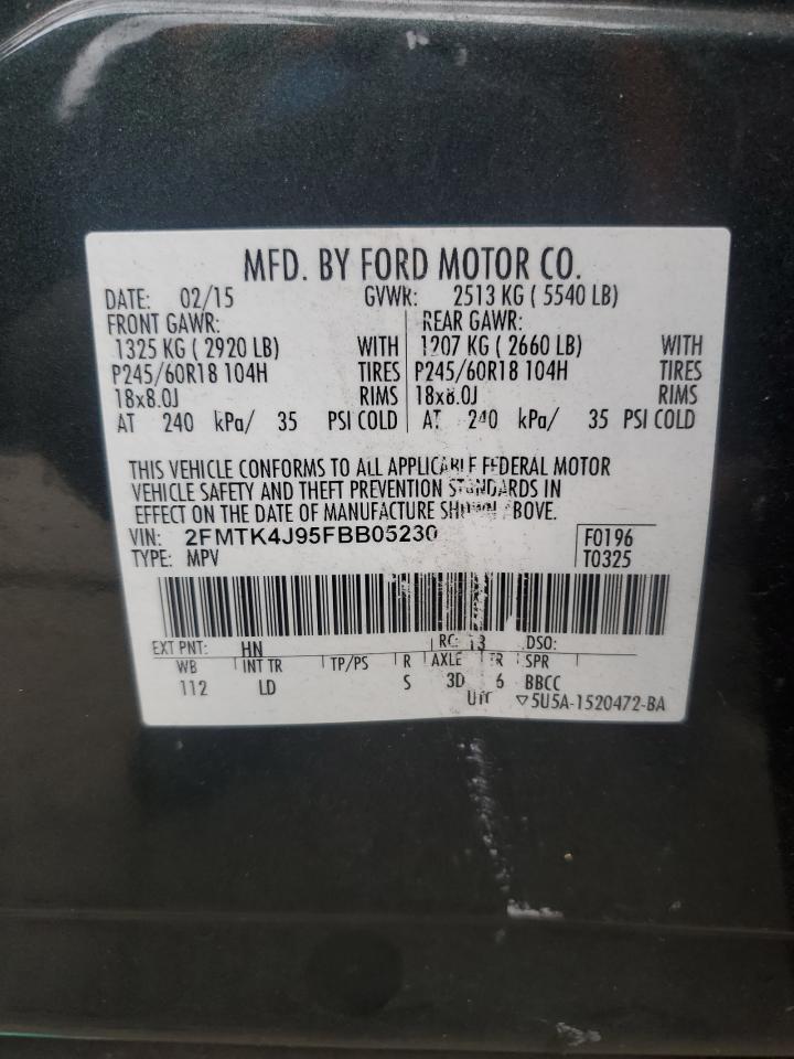 2FMTK4J95FBB05230 2015 Ford Edge Sel