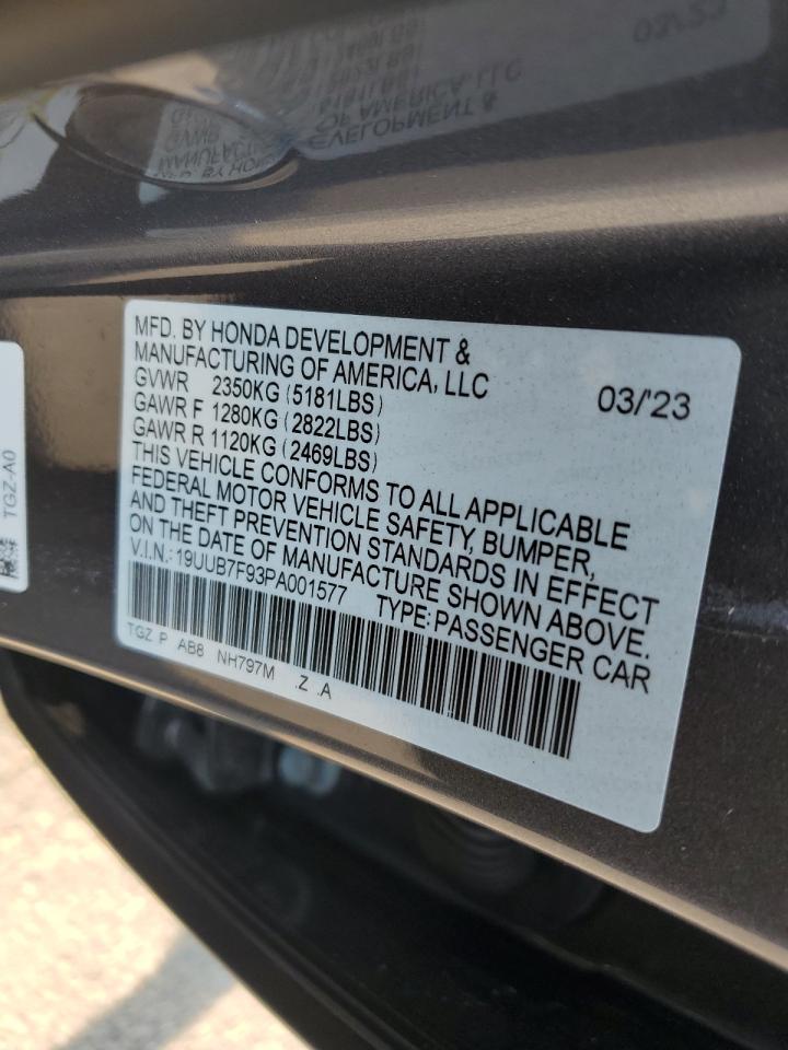 19UUB7F93PA001577 2023 Acura Tlx Type S