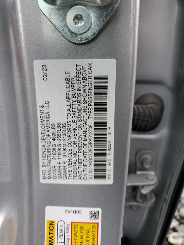 1HGCY2F52PA012208 2023 HONDA ACCORD - Image 12