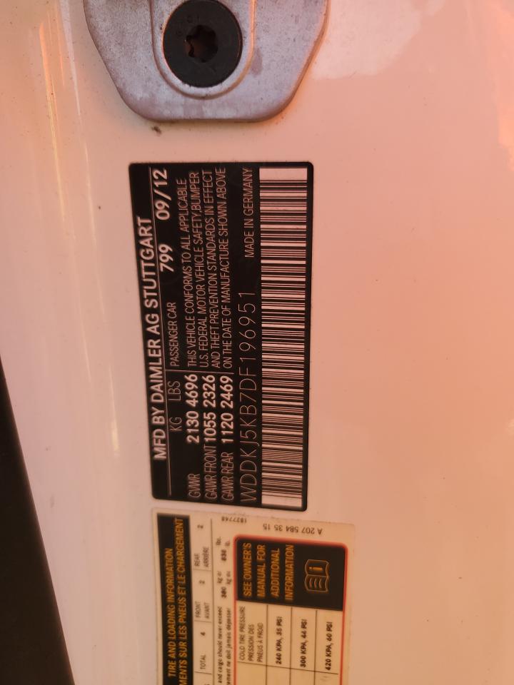 2013 Mercedes-Benz E 350 VIN: WDDKJ5KB7DF196951 Lot: 73767404