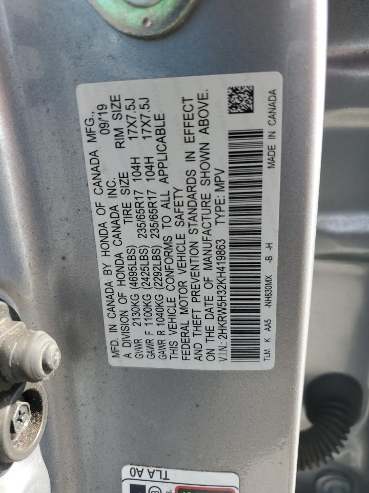 2HKRW5H32KH419863 2019 Honda Cr-V Lx