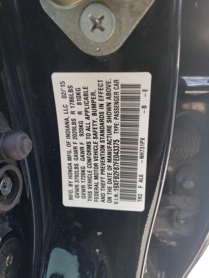 19XFB2F87FE043375 2015 Honda Civic Ex 19XFB2F87FE043375 2015 Honda Civic Ex
