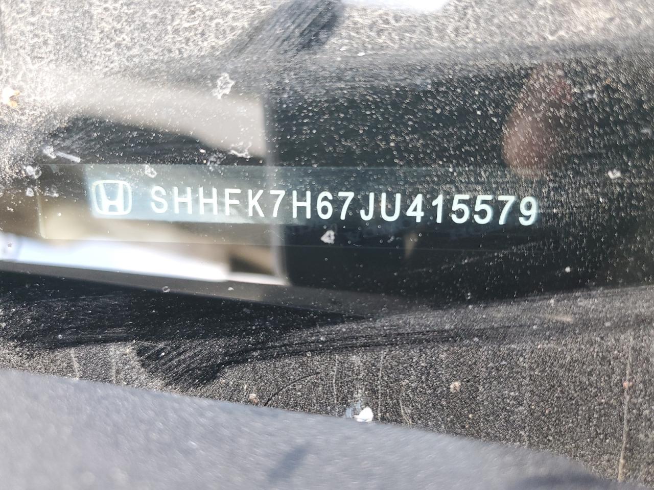 SHHFK7H67JU415579 2018 Honda Civic Ex