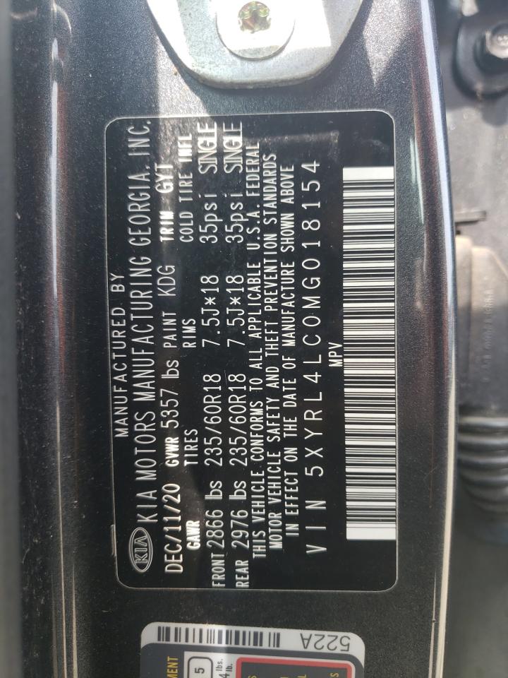 5XYRL4LC0MG018154 2021 Kia Sorento S