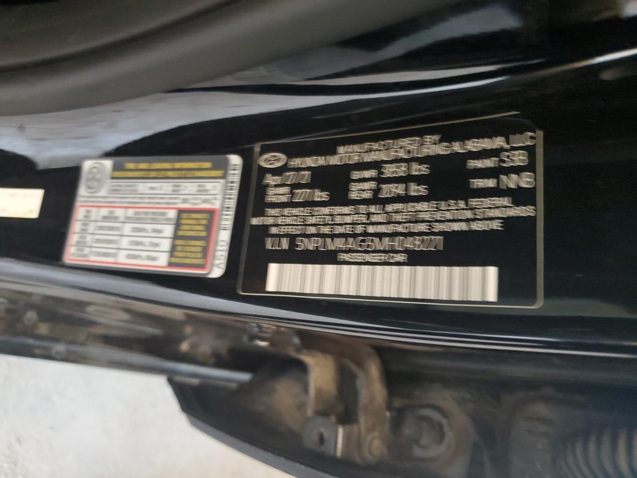 5NPLM4AG5MH048221 2021 Hyundai Elantra Sel